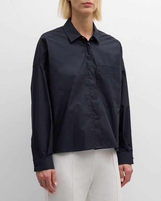 Emporio Armani Button-Down Cotton Poplin Shirt