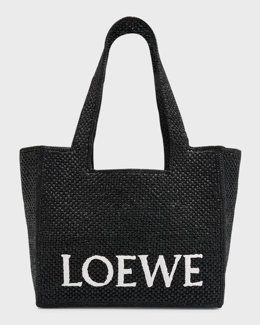 Loewe Logo Medium Tote Bag Raffia