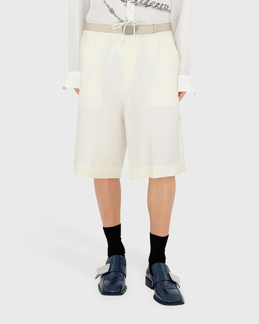 Burberry Long Tailored Elastic-Waist Shorts