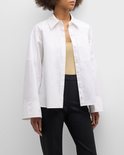 Co Shoulder-Yoke Oversized Cotton Shirt