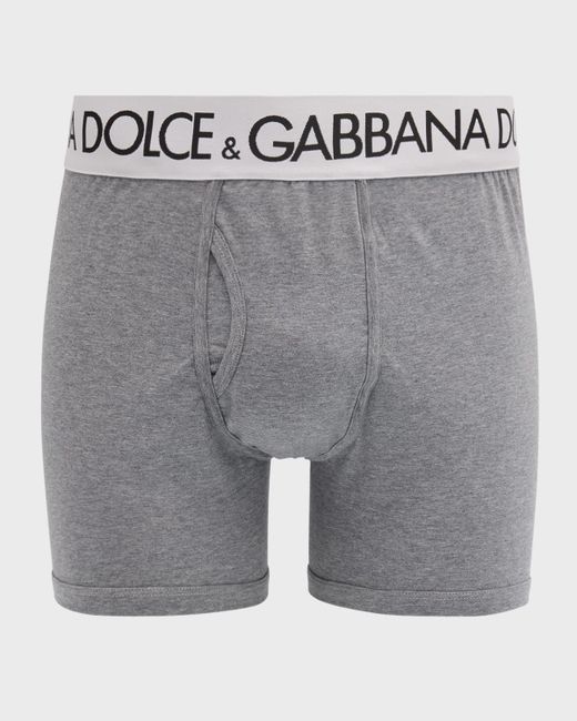 Dolce & Gabbana Waistband-Logo Long Boxer Briefs