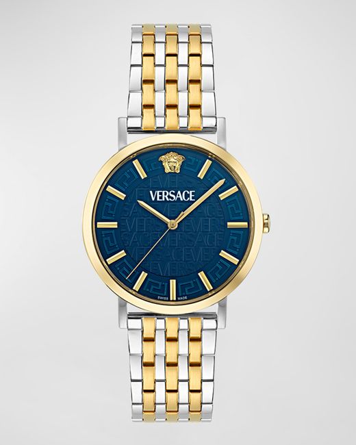 Versace Greca Slim Two-Tone Bracelet Watch 40mm