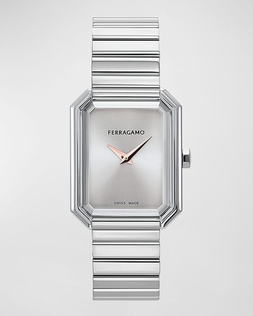 Ferragamo 26.5x33.5mm Crystal Watch with Dial Stainless Steel