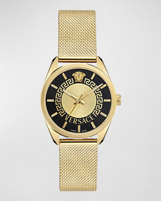 Versace 36mm V-Circle Watch with Bracelet Strap
