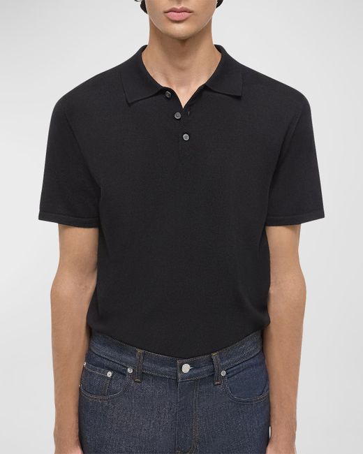 Helmut Lang Wool-Silk Polo Shirt