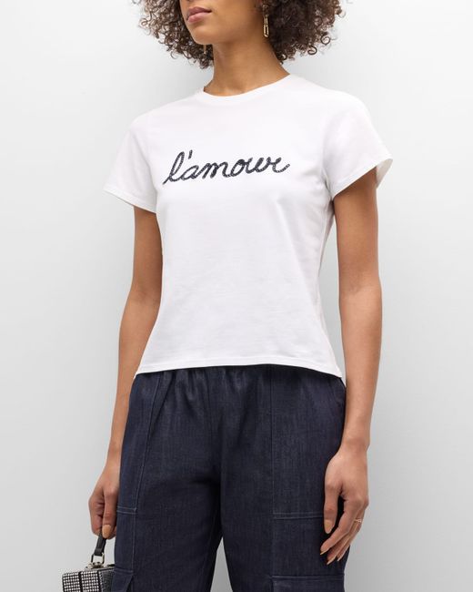 Cinq a Sept Bella Lamour Short-Sleeve Cotton T-Shirt