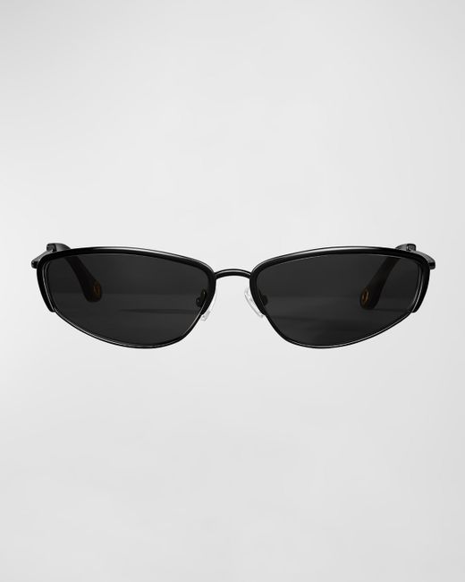 Aureum Collective Half-Rimmed Metal Butterfly Sunglasses