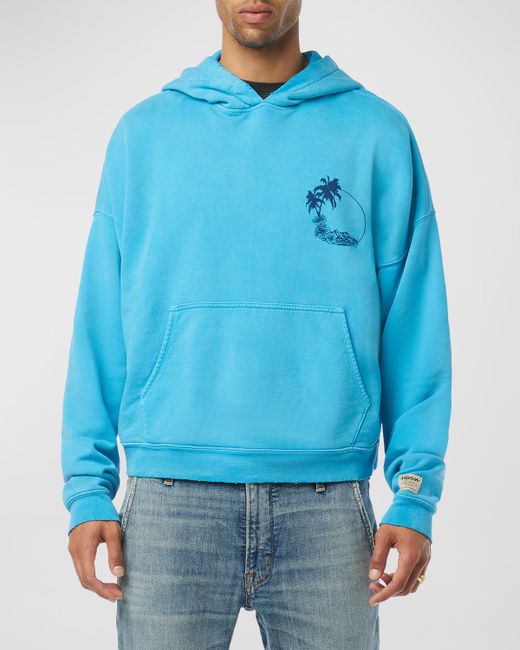 Hudson Cropped Palm Graphic Hoodie