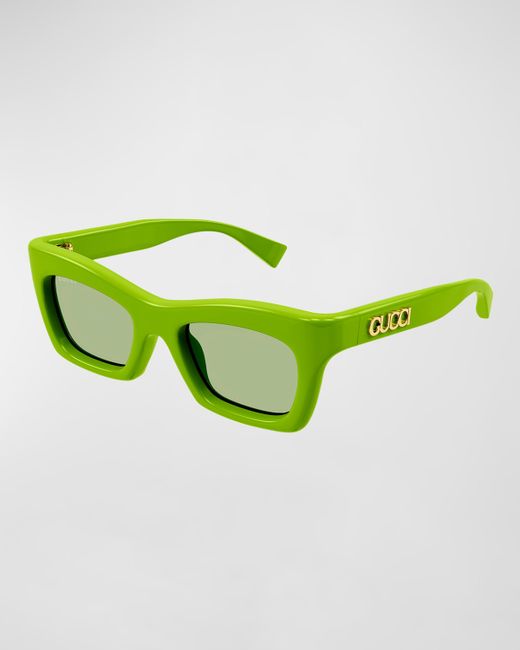Gucci Logo Acetate Cat-Eye Sunglasses
