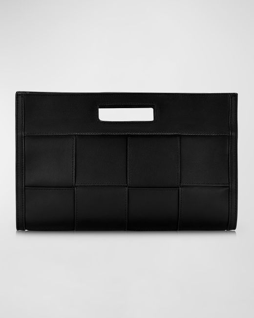 Gigi New York Remy Woven Leather Clutch Bag