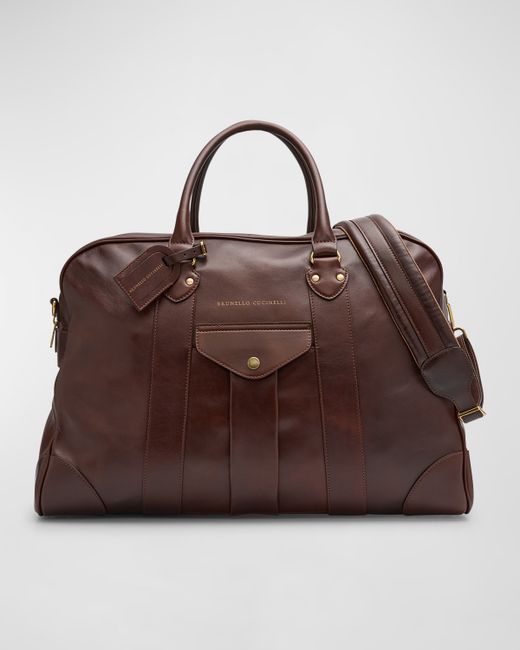 Brunello Cucinelli Leather Travel Bag