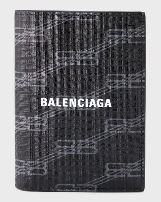 Balenciaga Monogram Coated Canvas Bifold Wallet