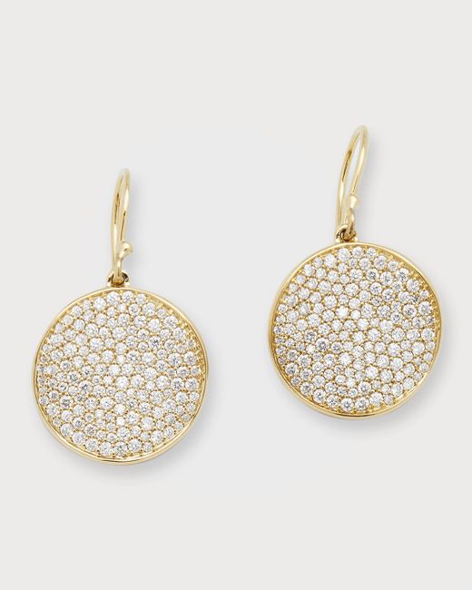 Ippolita Medium Flower Drop Earrings 18K Gold with Diamonds