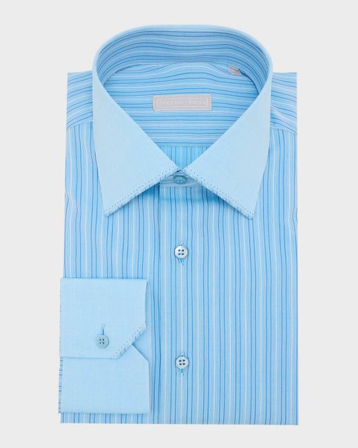 Stefano Ricci Cotton Stripe Dress Shirt