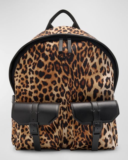 Giuseppe Zanotti Design Print Leather Backpack