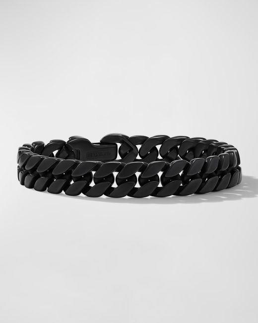 David Yurman Curb Chain Bracelet Black Titanium 11.5mm