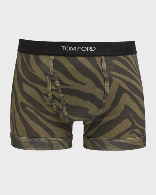 Tom Ford Zebra-Print Stretch Boxer Briefs
