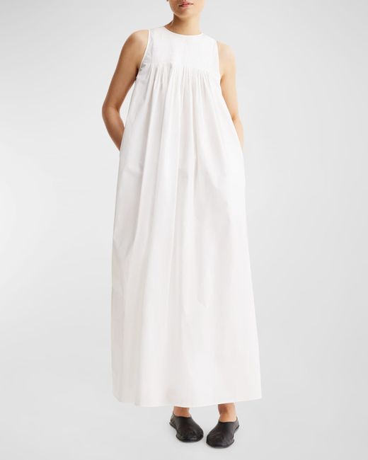 Rohe Sleeveless Pleated A-Line Maxi Dress
