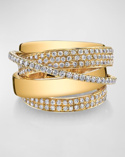Shay 18K Gold Pave Diamond Orbit Ring
