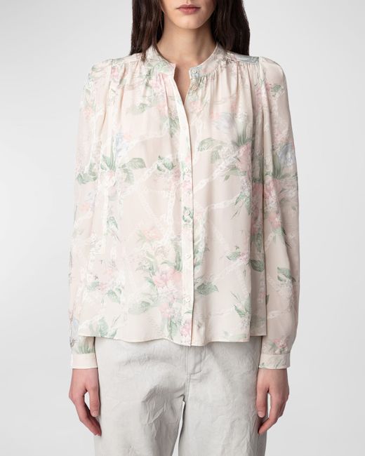 Zadig & Voltaire Tchin Japanese Satin Blouse