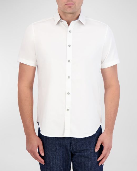 Robert Graham Cruz Control Cotton-Stretch Short-Sleeve Shirt