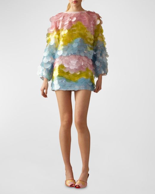 Cynthia Rowley Sequin Mesh Mini Skirt