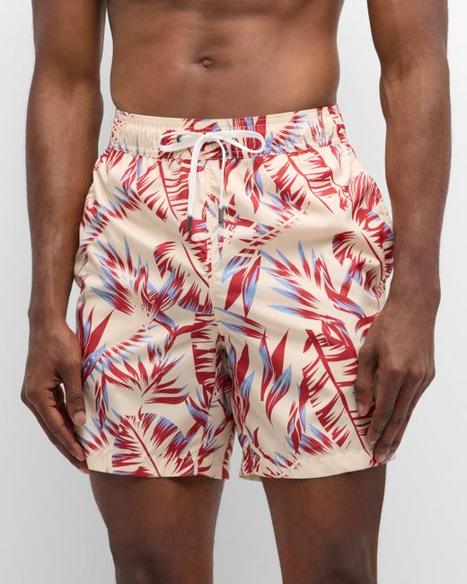 Onia Charles 7 Palm-Print Swim Shorts