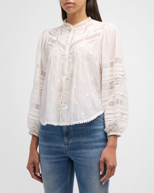Dorothee Schumacher Stunning Dream Floral-Embroidered Blouse