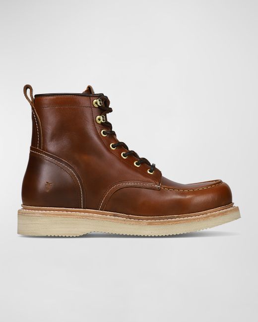 Frye Hudson Leather Lace-Up Work Boots
