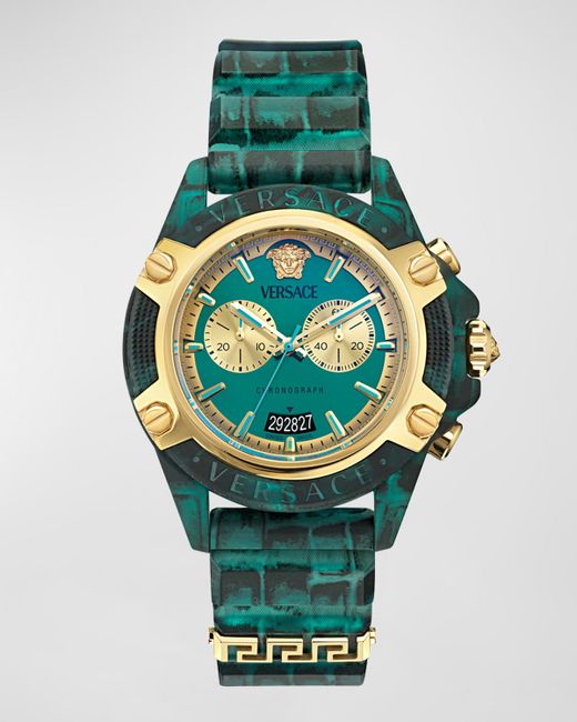 Versace Icon Active Silicone-Strap Chronograph Watch 44mm