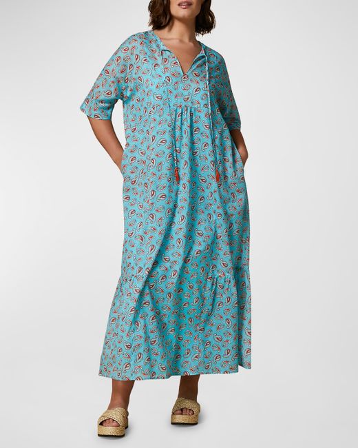Marina Rinaldi Plus Timor Paisley-Print Muslin Midi Dress