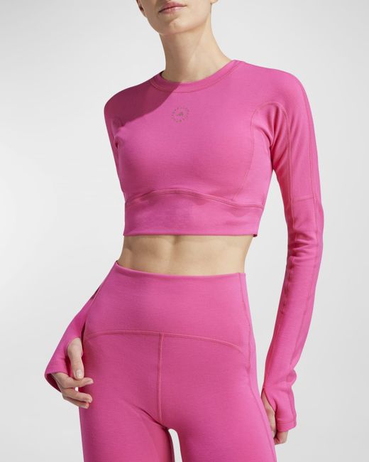 Adidas by Stella McCartney TrueStrength Long-Sleeve Yoga Crop Top