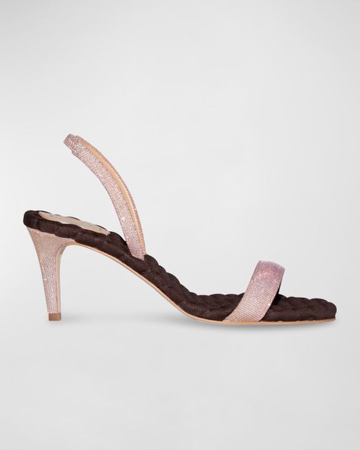 Aera Claudia Shimmer Slingback Sandals