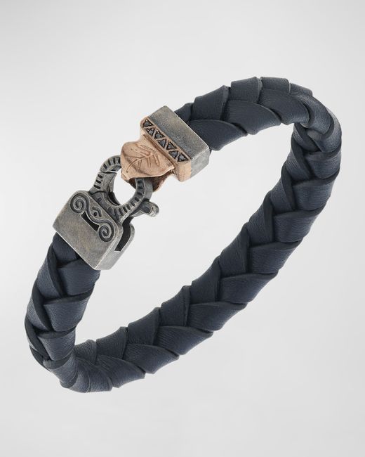 Marco Dal Maso Flaming Tongue Wide Leather Bracelet