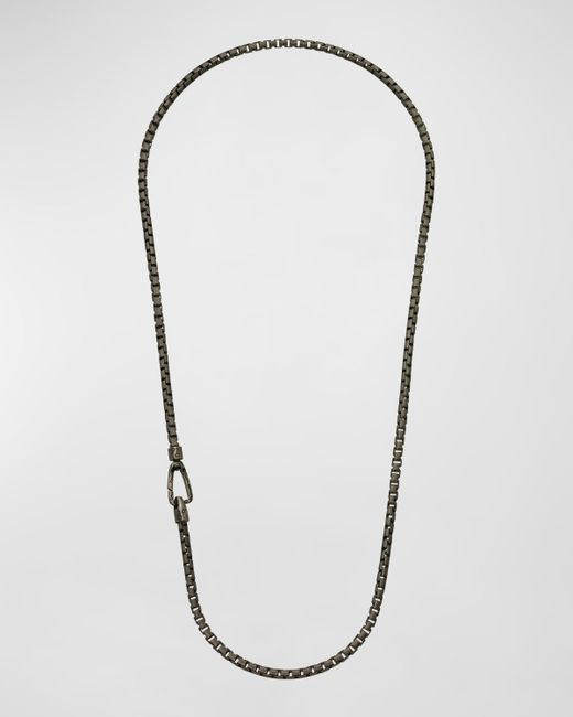 Marco Dal Maso Carved Tubolar Oxidized Necklace 52cm