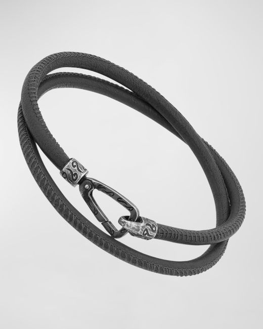 Marco Dal Maso Lash Double Wrap Smooth Leather Bracelet