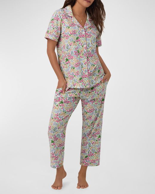 Bedhead Pajamas Cropped Organic Cotton Jersey Pajama Set