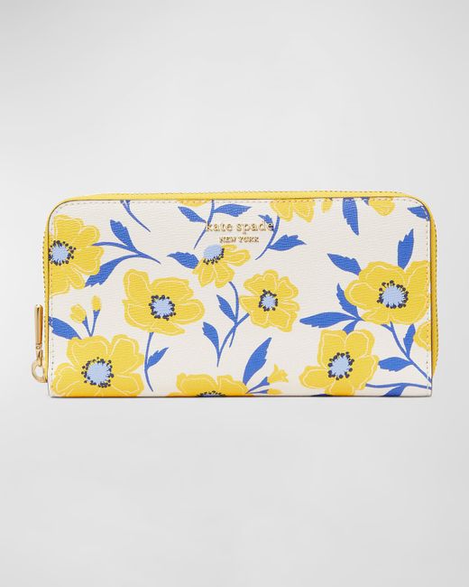 Kate Spade New York morgan sunshine floral printed continental wallet
