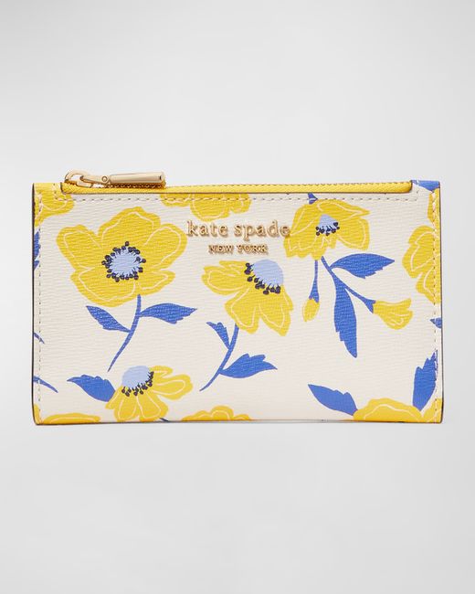 Kate Spade New York morgan small bifold sunshine floral printed wallet