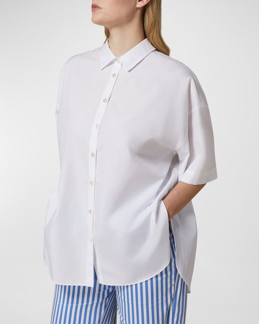 Marina Rinaldi Plus Harry Oversized Cotton Poplin Shirt