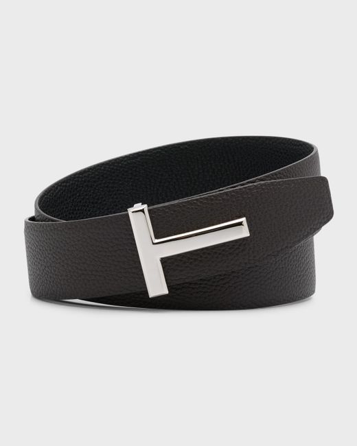 Tom Ford Signature T Reversible Leather Belt
