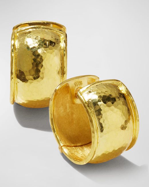 Elizabeth Locke 19K Gold Curved Hoop Earrings