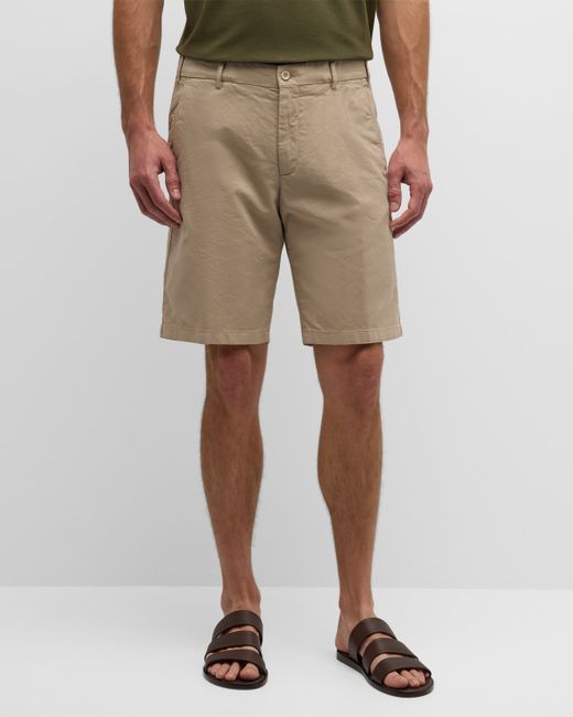 Loro Piana Flat-Front Bermuda Shorts
