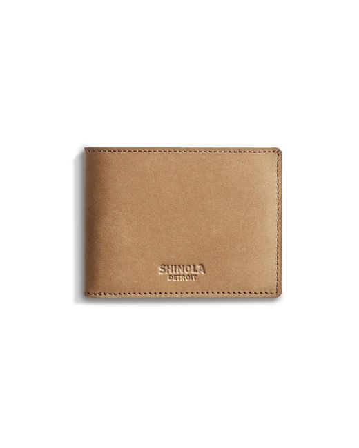 Shinola Outrigger Slim Leather Bi-Fold Wallet