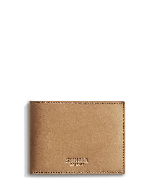 Shinola Outrigger Slim Leather Bi-Fold Wallet
