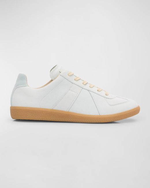Maison Margiela Replica Leather Low-Top Sneakers