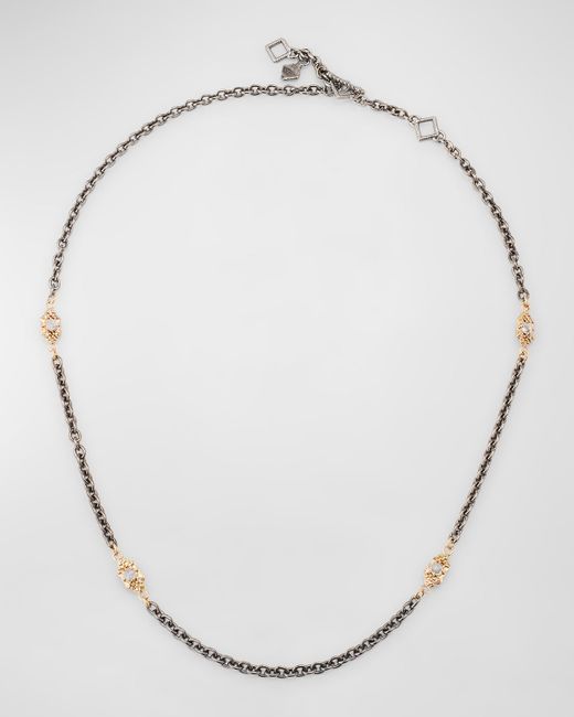 Armenta Alternating Diamond Scroll Necklace