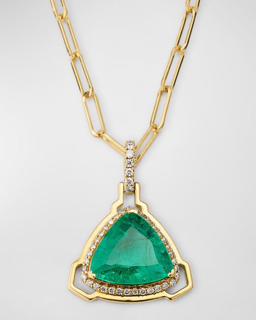 Goshwara G-One 18K Yellow Gold Diamond Pendant Necklace