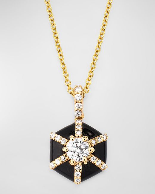 Goshwara Queen Hexagon and Diamond Pendant Necklace