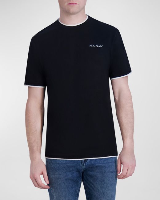 Karl Lagerfeld Double-Hem Logo T-Shirt